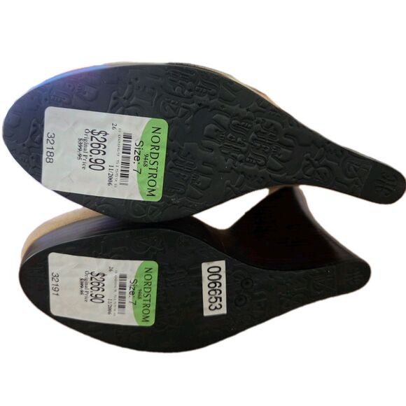 RARE NEW L.A.M.B Gwen Stefani Suede Leather Platform Knee High Wedge Boots Sz 7 - Picture 14 of 16